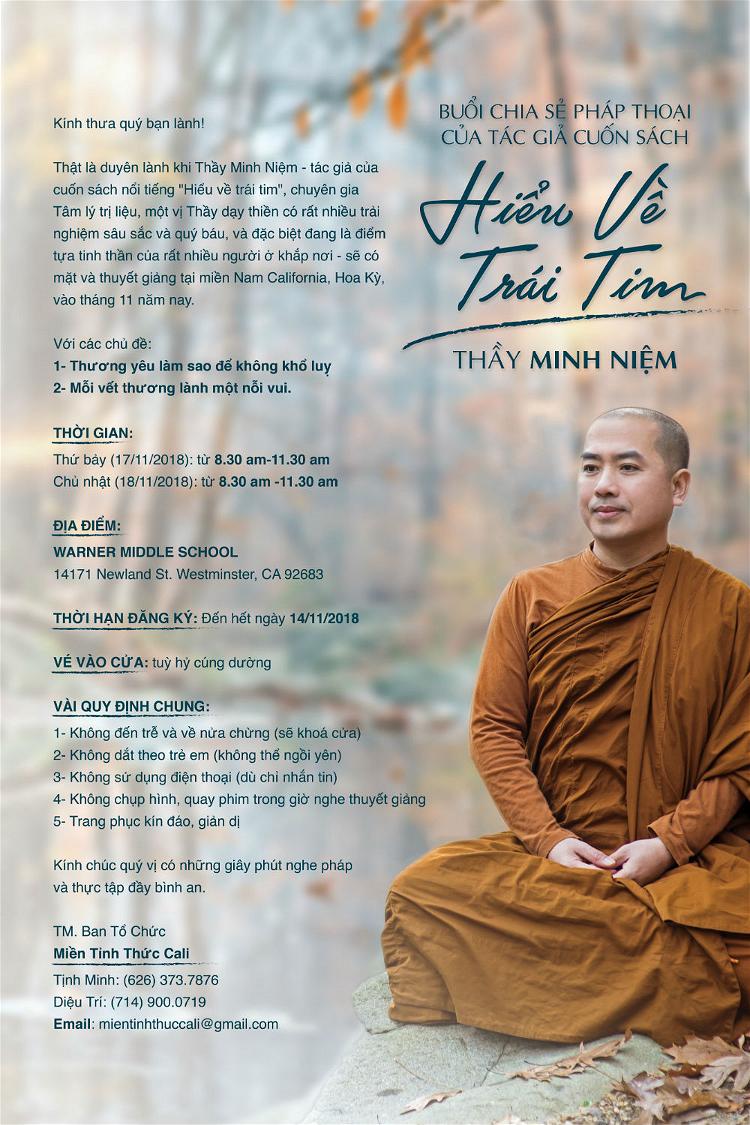 Thich Minh Niem Poster Cali 2018