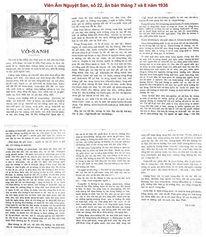 VIEN AM bai Vo Sanh so 22 nam 1936