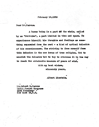 Albert Einstein' letter