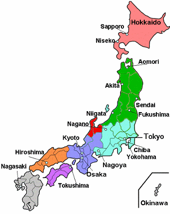 Bản đồ Nhật Bản (google)