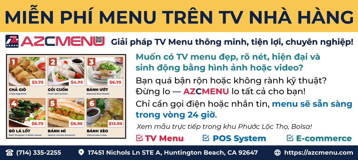 AZCMENU Cloudbase: Giải pháp TV Menu thông minh, tiện lợi, chuyên nghiệp!