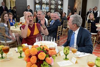 dalai lama at GWB 2