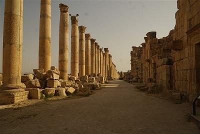 Phế tích ở Jerash (Ảnh tác giả)