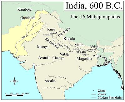 India 600 BC map