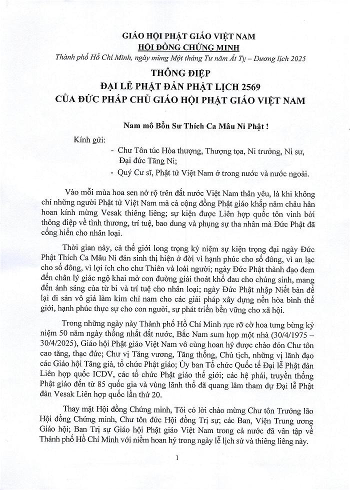 Thông điệp Đại lễ Phật đản PL.2569 - DL.2025_Page_1