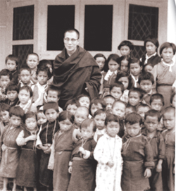 dalai lama and children